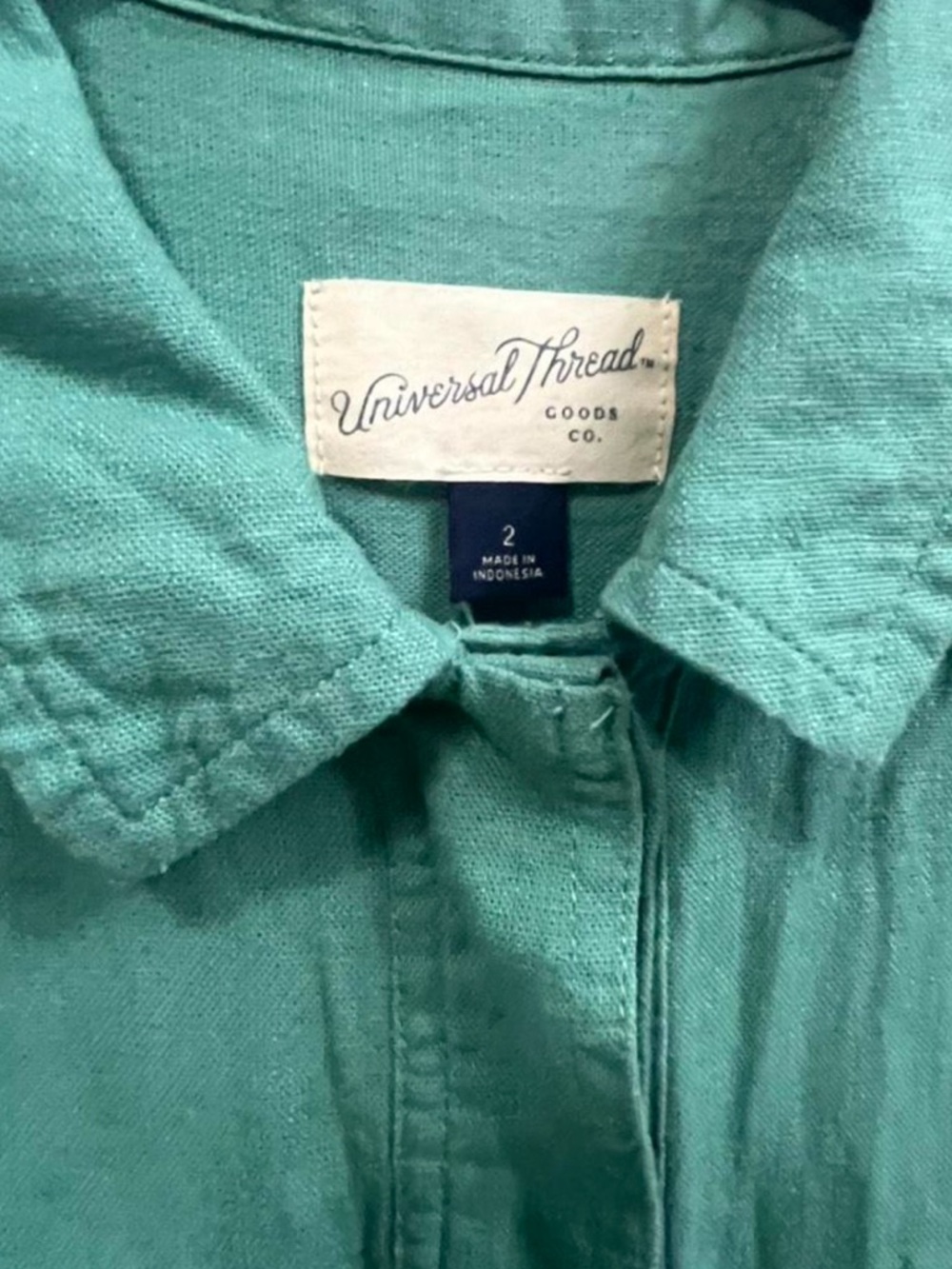 Universal Thread Lightweight Mint Green Button-Up Jumpsuit